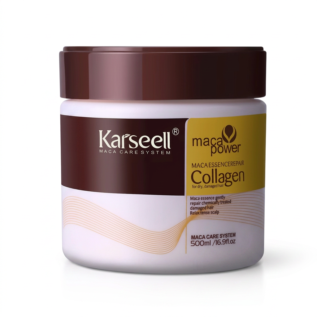 Mujer mostrando su cabello sano y brillante después de usar la Máscara Karseell