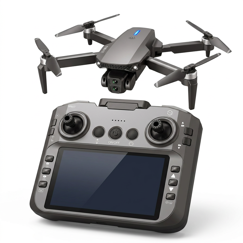 Dron Plegable Pantalla Grande HD en vuelo