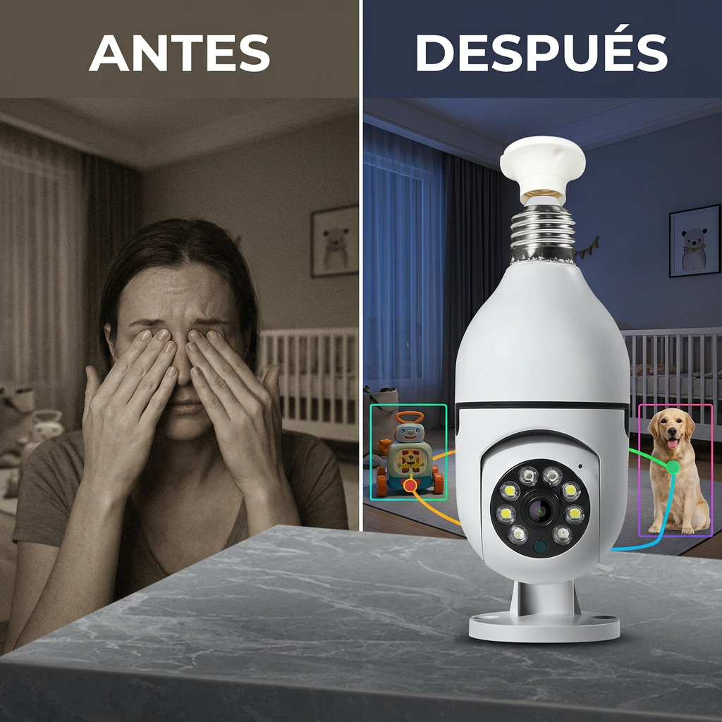 FocoCam en uso mostrando visión día y noche