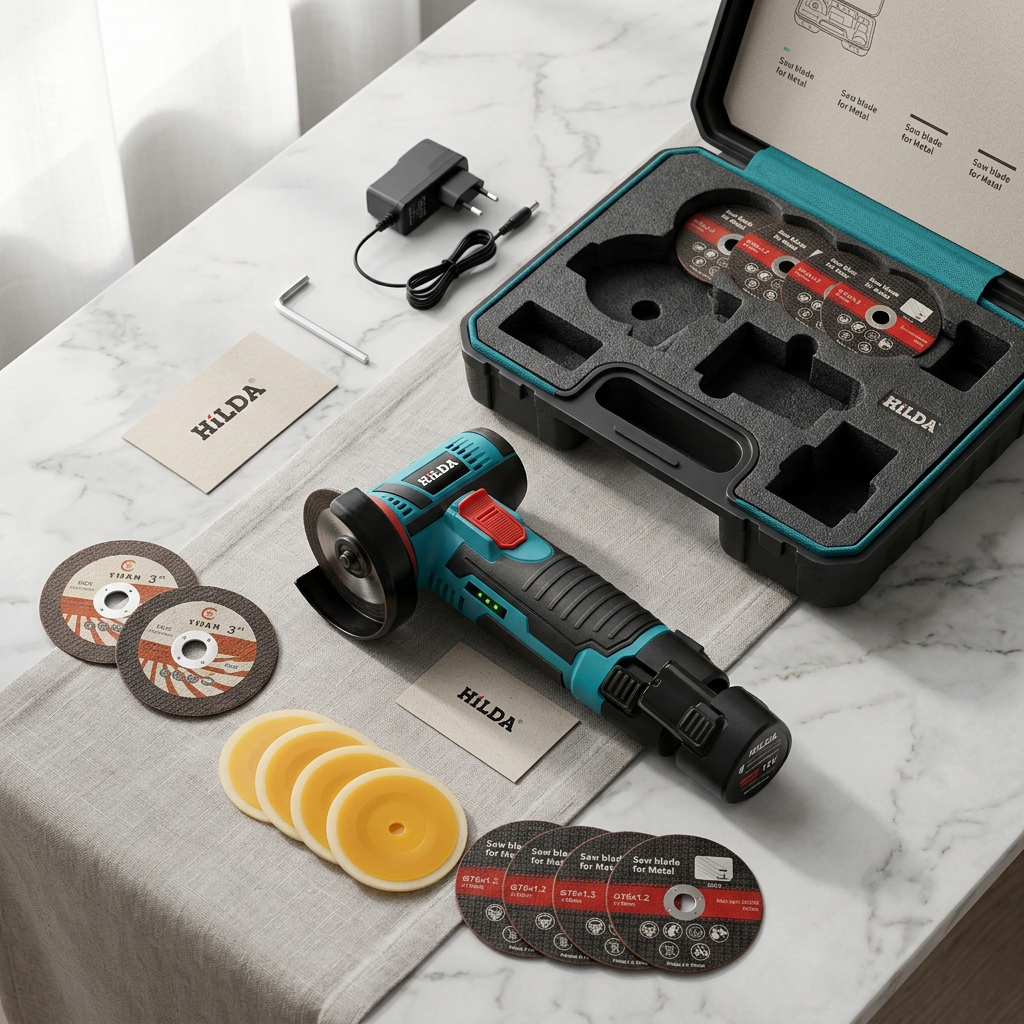 Contenido del paquete de la Mini Amoladora HILDA Pro